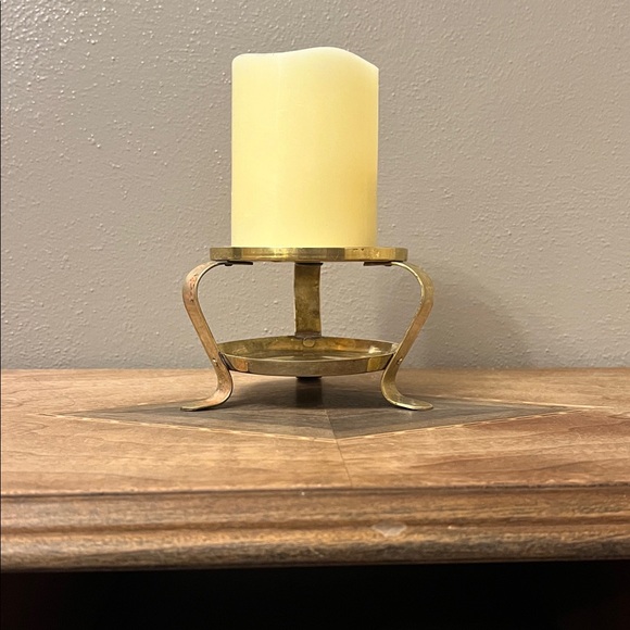 Vintage Other - Gold pedestal candle holder